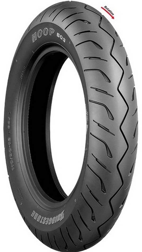Мотошина Bridgestone Hoop B03 120/80-14 58S, WAR передняя |TL, бескамерная|Омологация (Suzuki Burgman)|