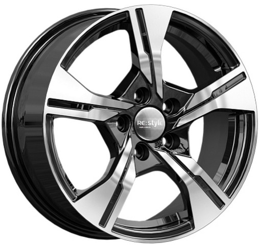 Авто диск Ifree Кс1053 Блэк Джек 5x108 R16 литой черный с полировкой et33 d60,1