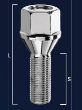 Болт Bimecc 12x1,25-19/36 ( конус )