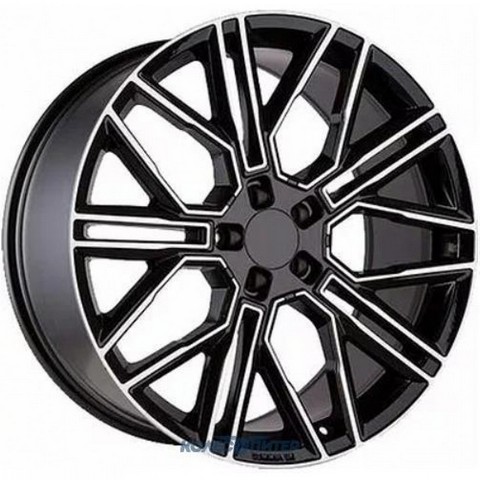 Авто диск Khomen Khw2101 5x114,3 R21 литой черный с полировкой et40 d64,1