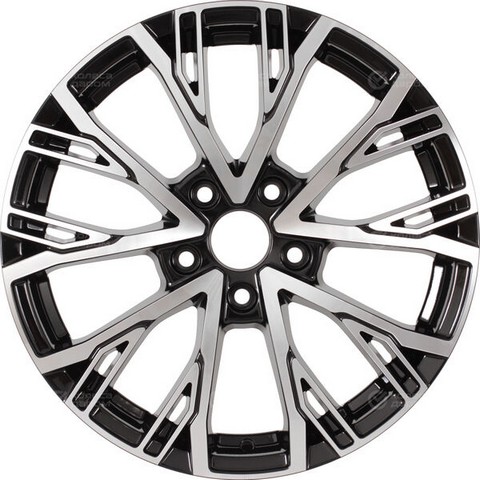 Авто диск Rst R207 5x114,3 R17 литой черный с полировкой et35 d67,1