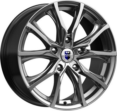 Авто диск K&K Твист Дарк Платинум 5x114,3 R17 литой серебристый темный et50 d67,1