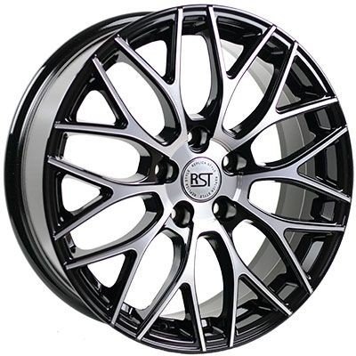 Авто диск Rst R137 5x114,3 R17 литой черный с полировкой et37 d66,6