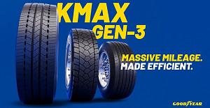 Goodyear представила новое поколение долговечных и экономичных грузовых шин KMAX Gen-3